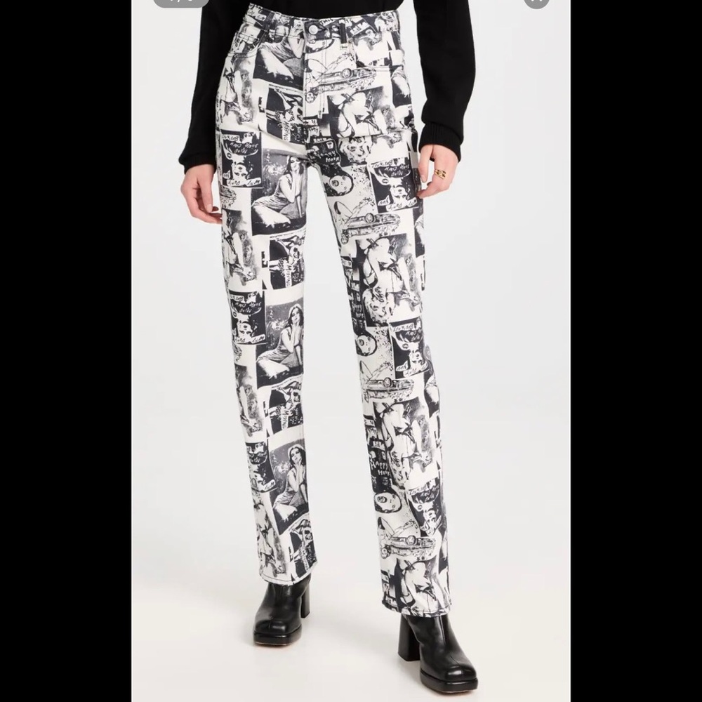 NWT Reformation Cynthia High Rise Straight Long Jeans 28